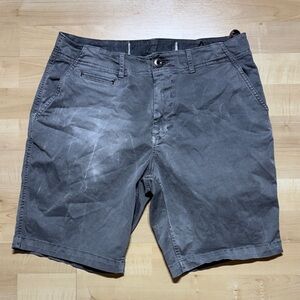 Original Paperbacks Slate Gray Flat Front Shorts